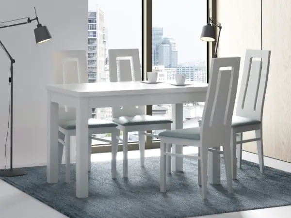 MERSO HD stół biały proste nogi 100x200-250 laminat